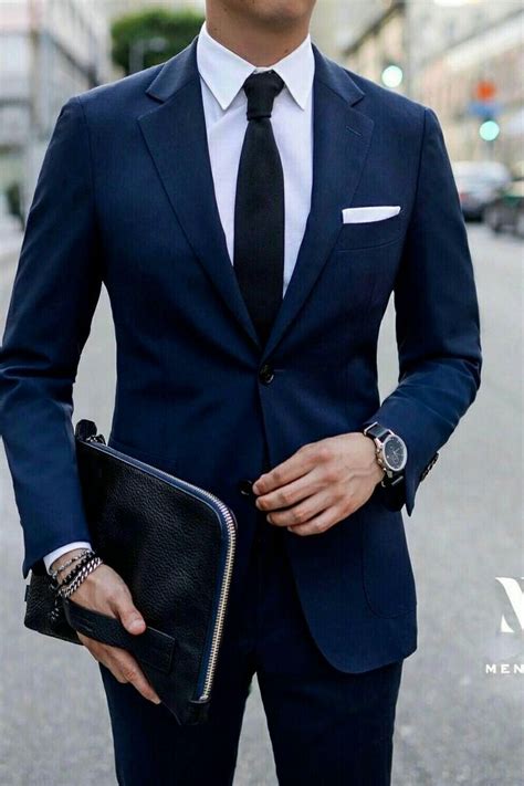 navy blue suit outfit ideas